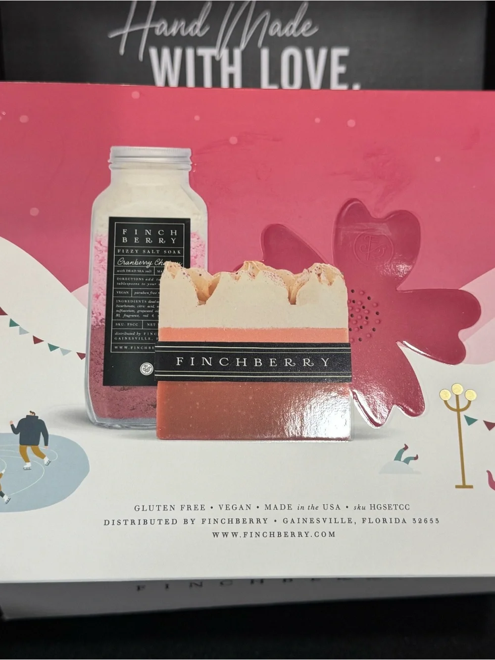 Cranberry Chutney Bath Gift Set — Pink
